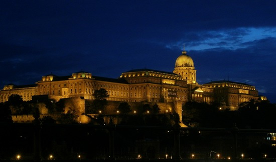 Budapest Castle in nightlight