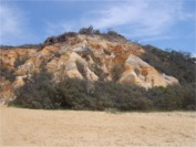 En av tre klippor på Fraser Island